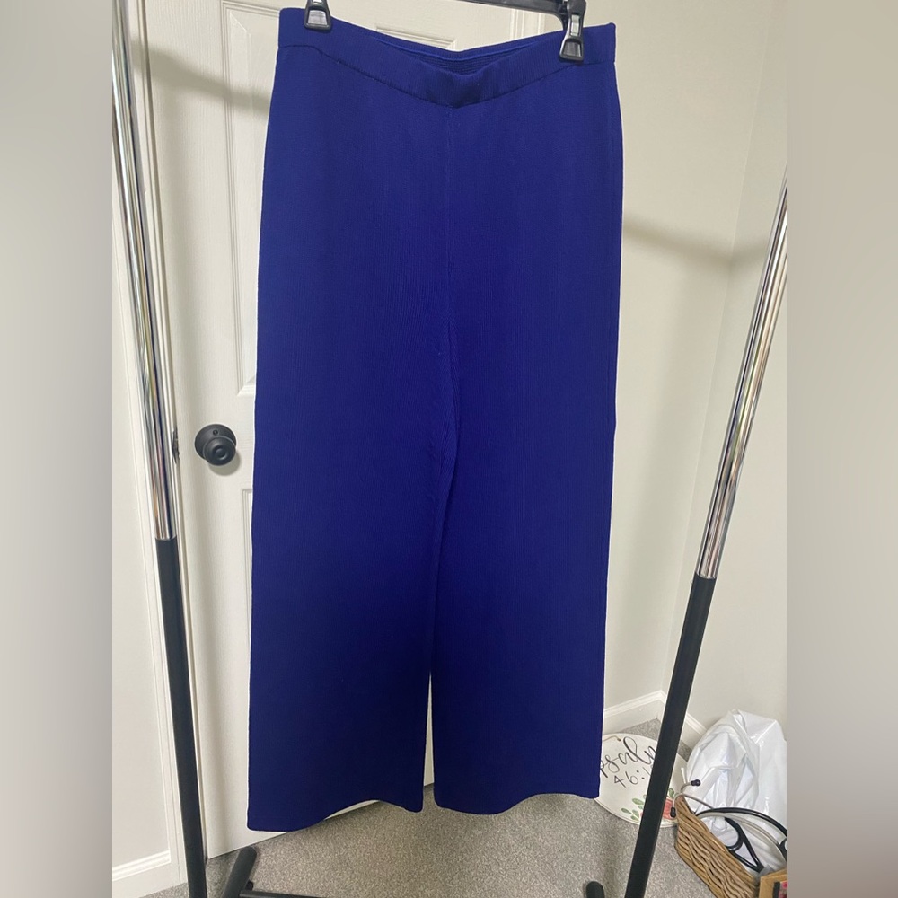 St. John Blue Knit Pants